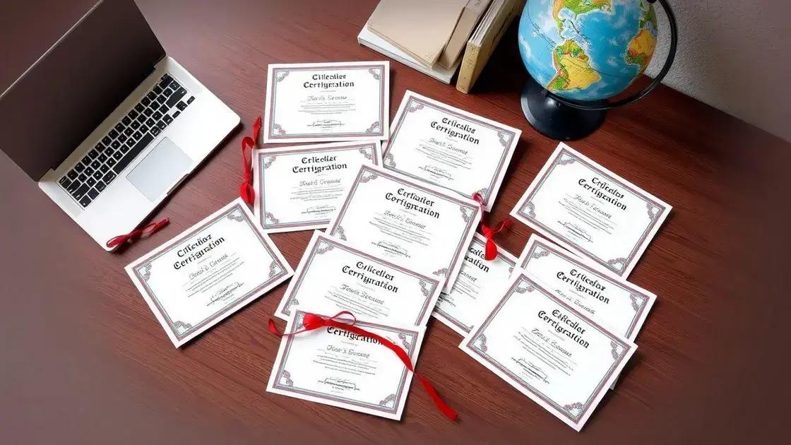 Types of skill certifications available