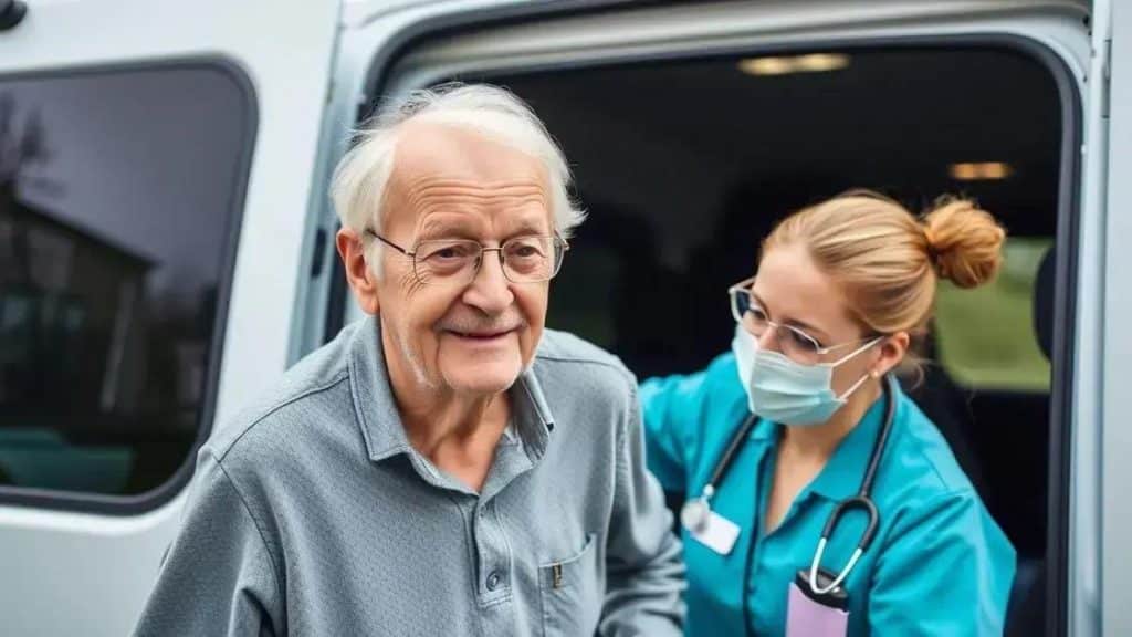 Healthcare transportation assistance for elderly patients
