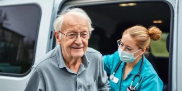 Healthcare transportation assistance for elderly patients