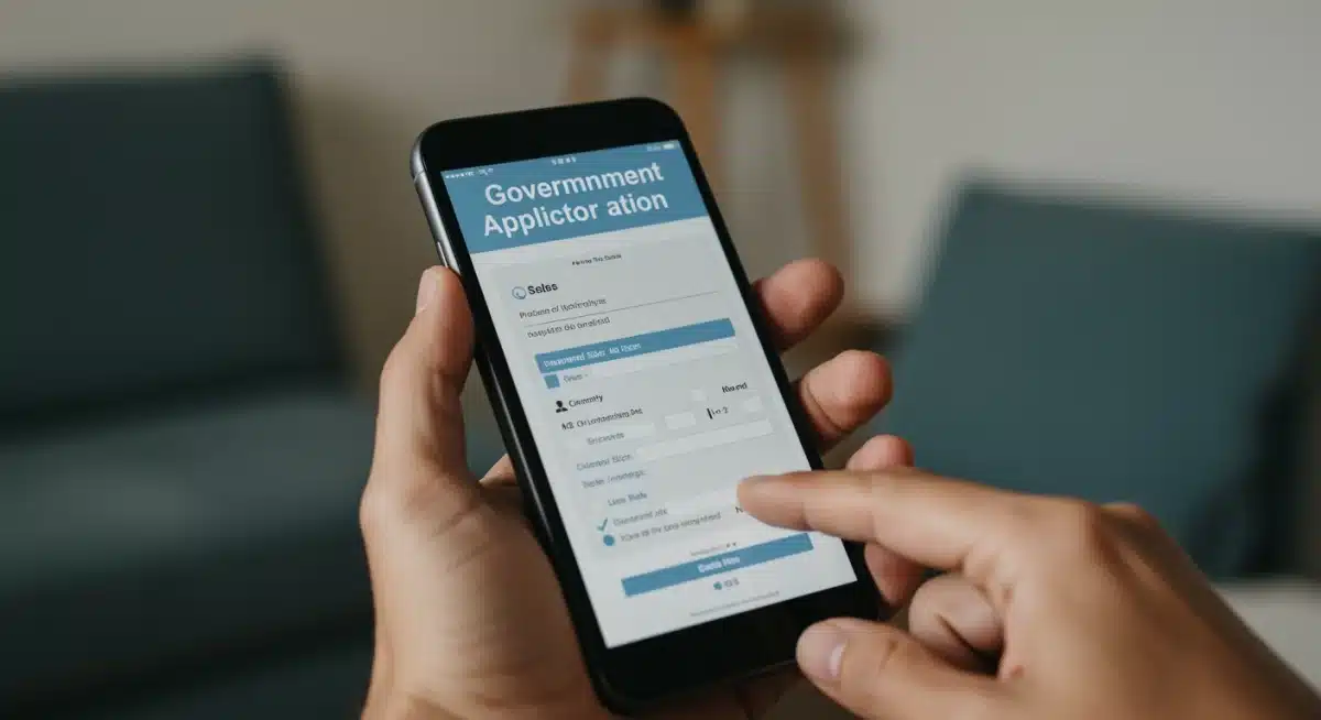 Person applying for SNAP benefits online via smartphone.