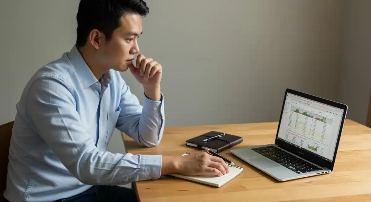 Person budgeting on laptop for emergency fund calculations