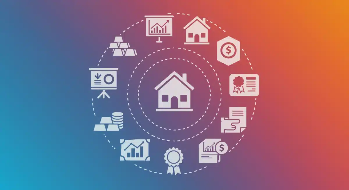 Diversified investment portfolio with various asset classes