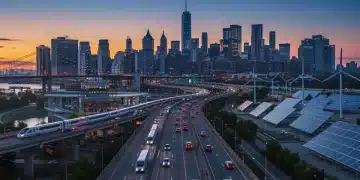 Modern infrastructure projects symbolizing the 2026 Infrastructure Bill's impact on US states and job growth.