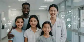 Family accessing 2026 Medicaid healthcare benefits