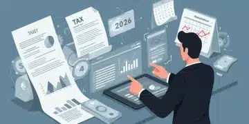 Investor analyzing financial data with 2026 tax law changes in mind, charts and graphs.