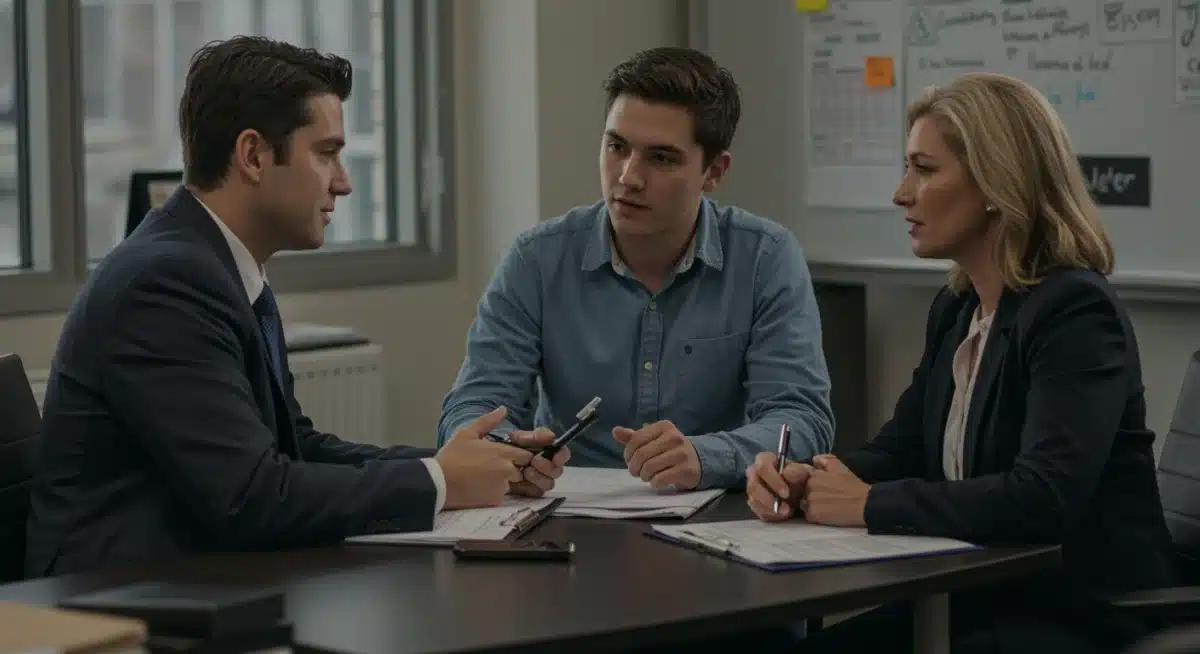 Guidance counselor advising student and parent on college applications and 2026 College Board Reforms