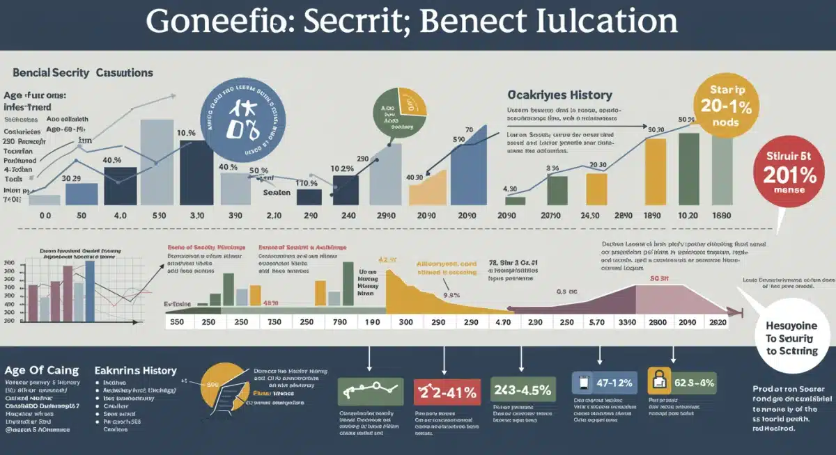 Infographic showing factors influencing Social Security benefits 2026