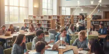 College students studying in a library, representing the impact of FAFSA changes on higher education funding.
