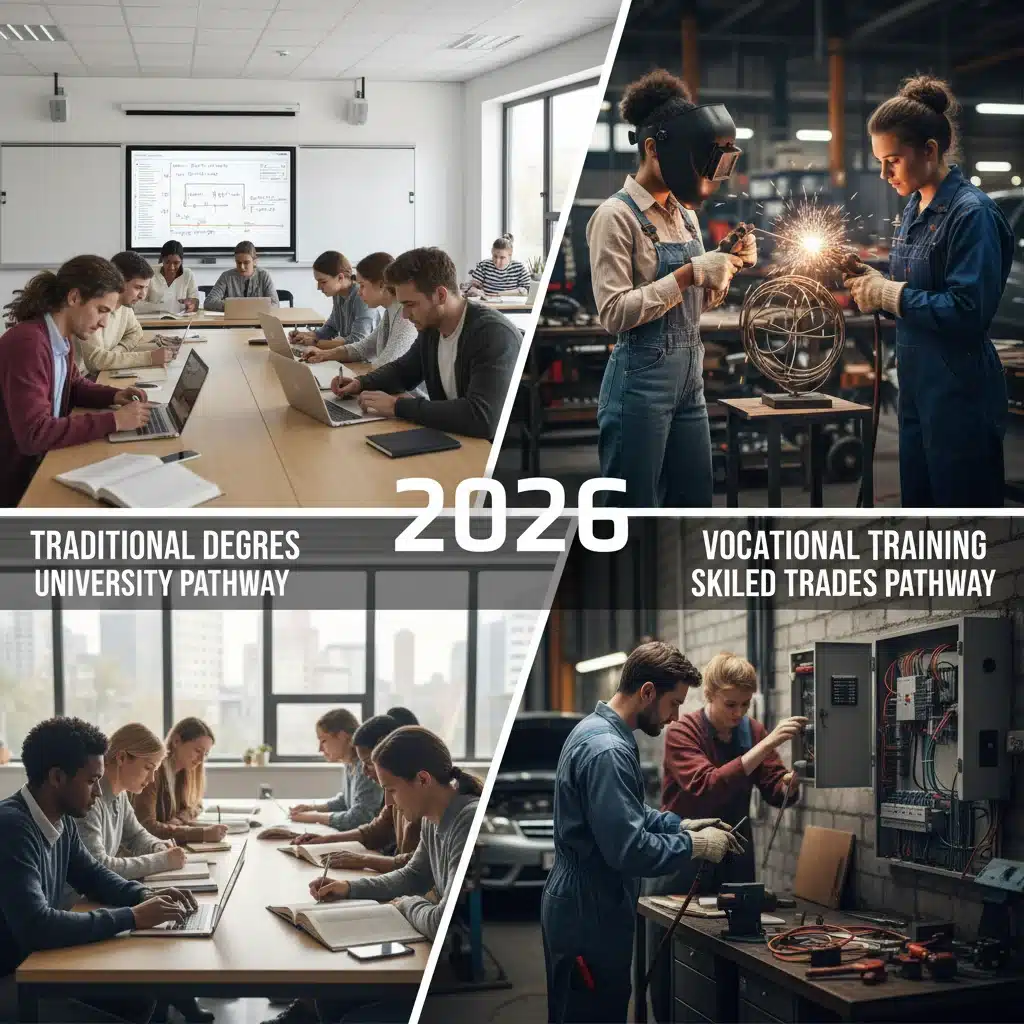 Vocational Training vs. Traditional Degrees: 2026 US Career Analysis