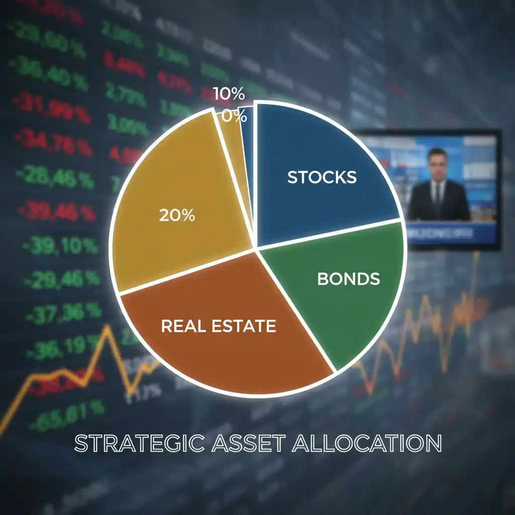 Diversified investment portfolio pie chart showing various asset classes for strategic allocation.