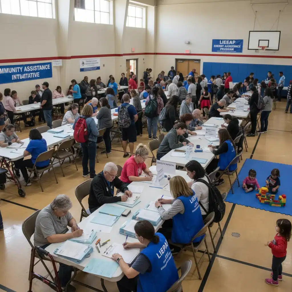 Community members applying for energy assistance