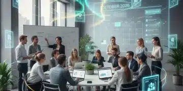 Professionals learning with micro-credentials in a modern U.S. office setting in 2026
